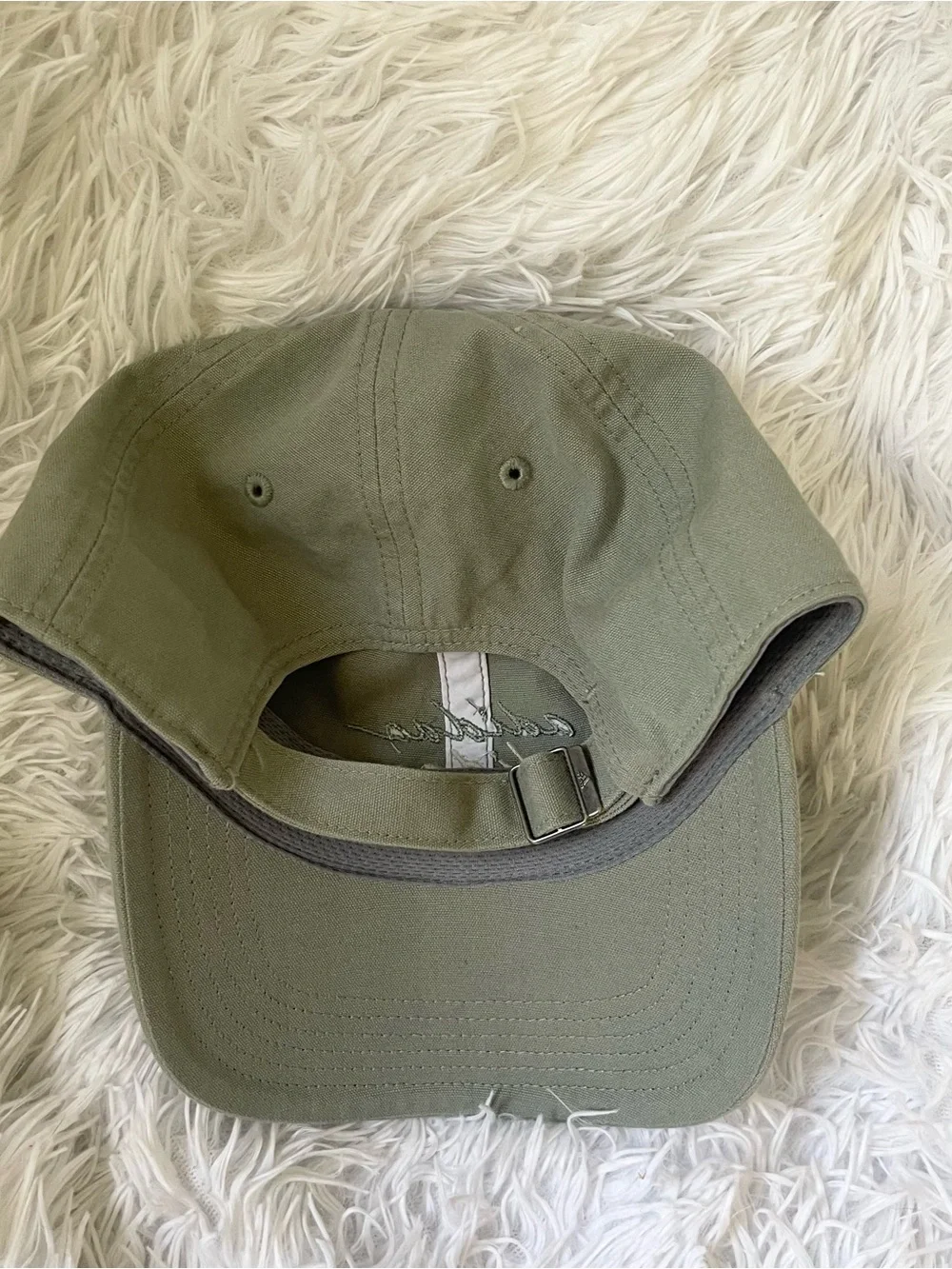 Adidas embroidered logo cursive green hat baseball cap